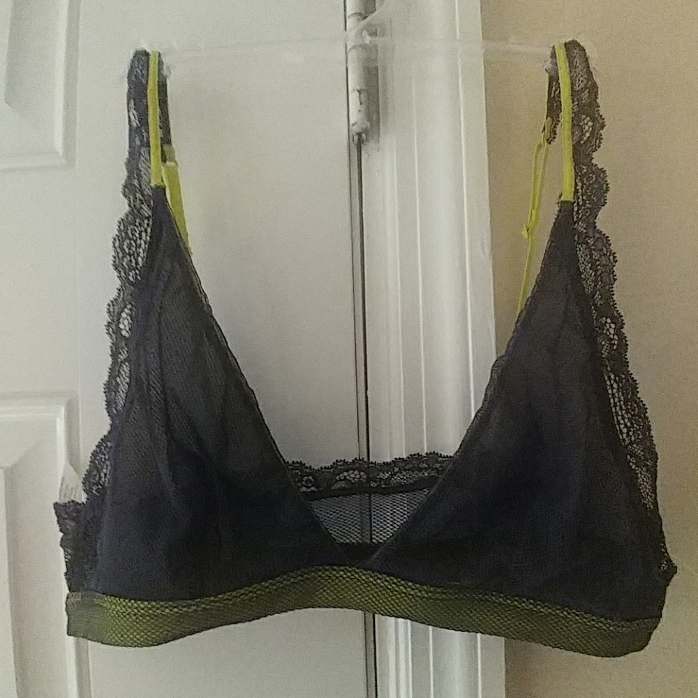 ❄SALE❄Free People blue mesh triangle bralette - Picture 4 of 8